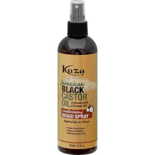 Kuza Jamaican Black Castor Oil Conditioning Braid Spray 12Oz