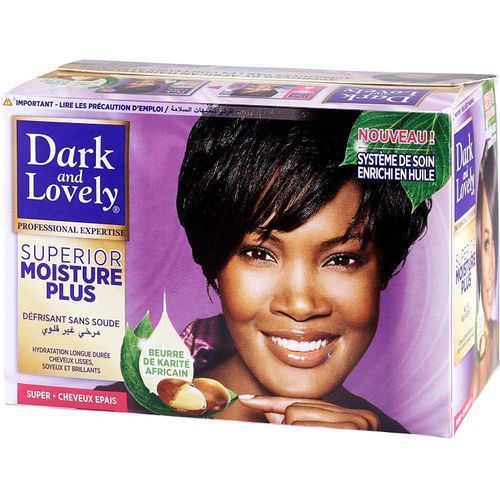 Dark And Lovely No-Lye Superior Moisture Plus Hair Relaxer Kit Super 8Oz