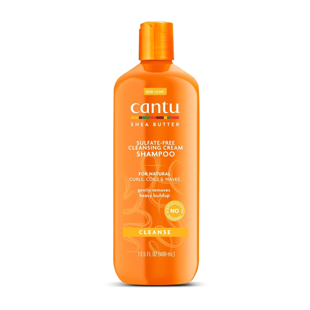 Cantu Sulfate-Free Cleansing Cream Shampoo With Shea Butter For Natural Hair, 13.5 Fl Oz