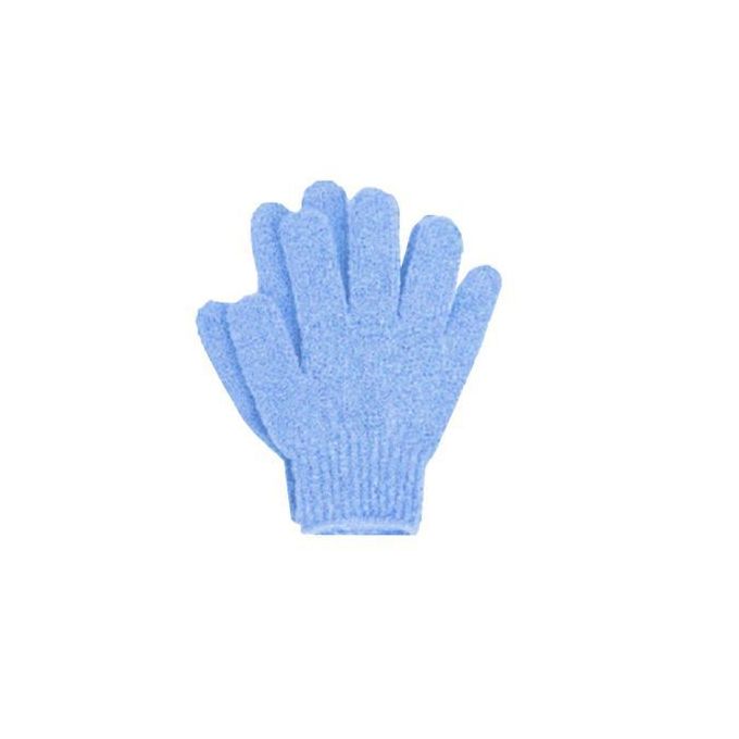 1 Pair Exfoliating Gloves Soft Smooth Texture Nylon-Blue