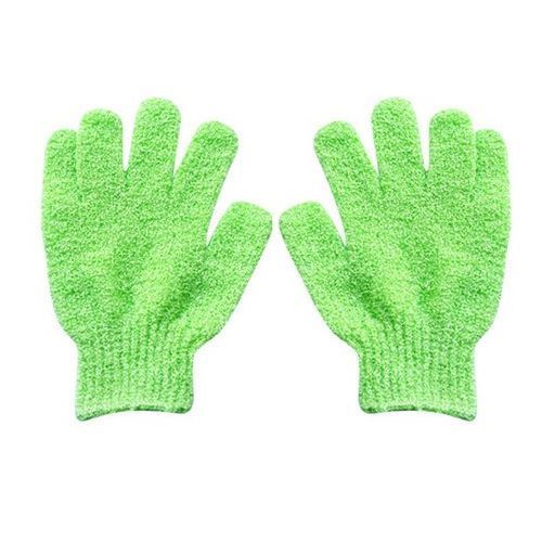 A Pair Of Exfoliating Bath Body Gloves /Scrubber-Green