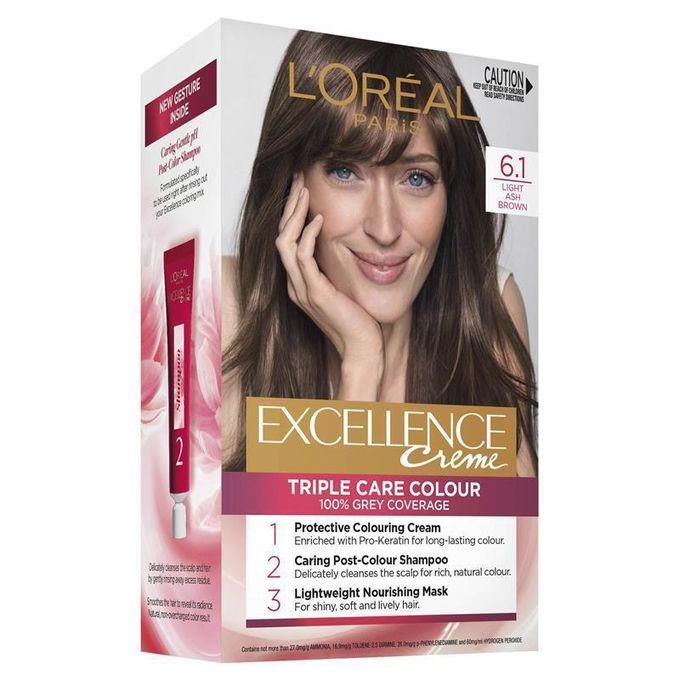 Creme L'Oreal Excellence Creme 6.1 Light Ash Brown Hair Colour