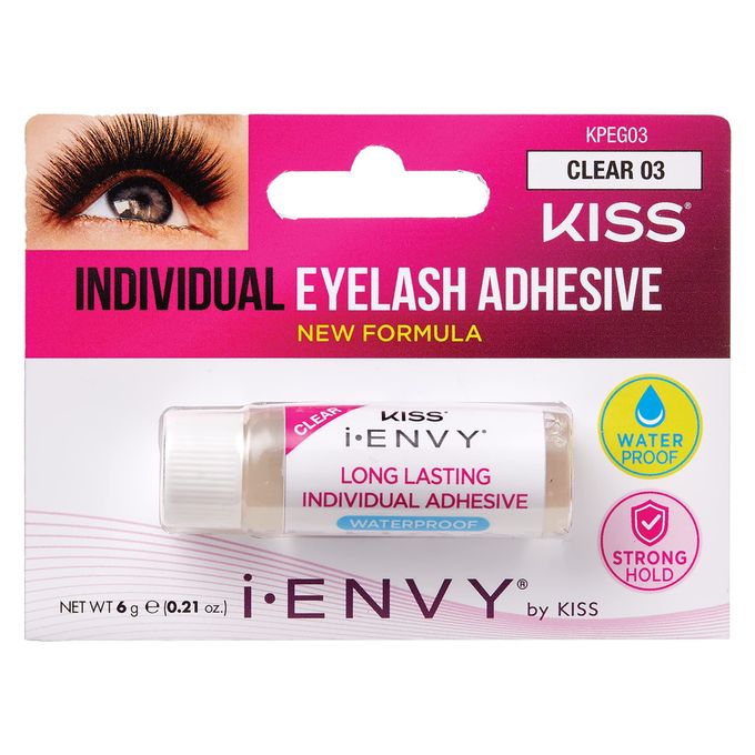 Kiss IENVY Lash Adhesive Glue, Waterproof Long-lasting Individual Lash Glue, Clear