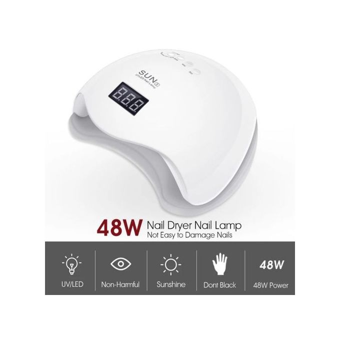 sun UV LED 48W UV LED Light Lamp Nail Dryer. White