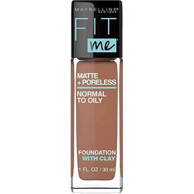 Maybeline Fit Me Matte Poreless Liquid Foundation Makeup, Latte 358