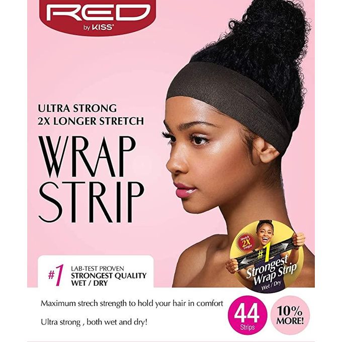 Red Kiss Wrap Strip, Ultra Strong 2X Longer Stretch, 44 Strips Lab-Test Proven Strongest Quality for Wet / Dry