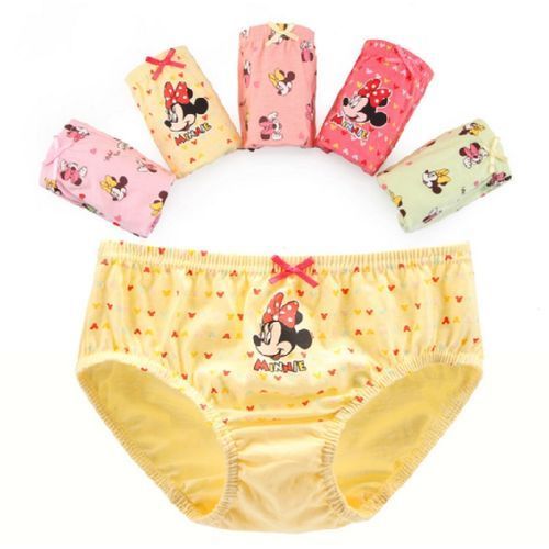 Girls' Cotton Brief Breathable Toddler Panties Kids Assorted Underwears - 6 pieces