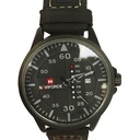 NAVIFORCE Leather Strapped Men's Watch - Black