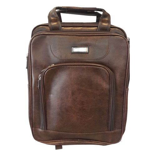 Leather Laptop Bag - Brown