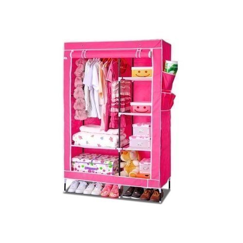 Portable Wardrobe, Not Assembled - Pink