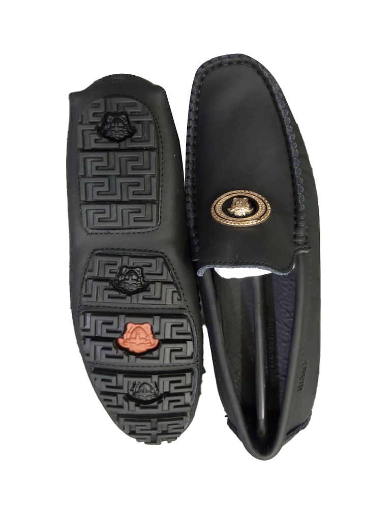 Men's Faux Leather Moccasin - Black