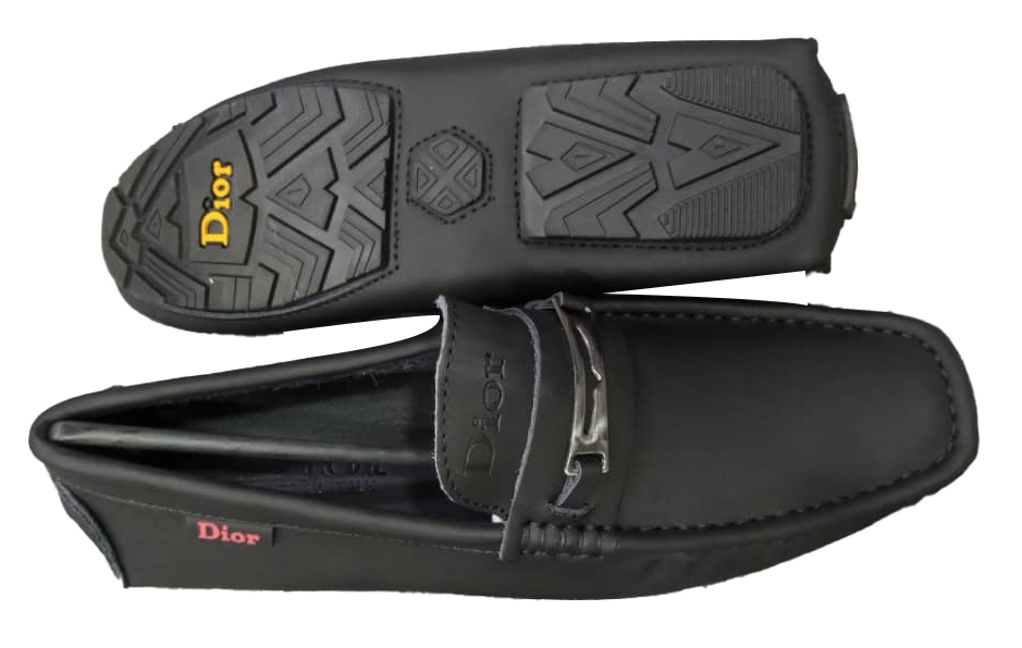 Men's Dior Moccasin Shoes - Black