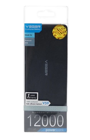 Veger 12000mAh Power Bank for Smart Phones - V59