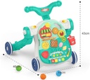 HUANGER-4 in 1 Baby Multifunction Walker, Game Panel, Sit-to-Stand Walker, Kids Multifunctional Activity Centre Music (Green)