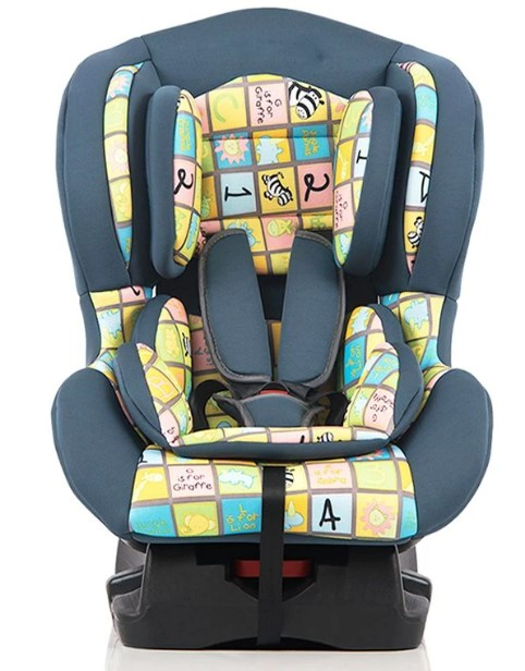 Support Rearward Facing ECE R44 / 04 Certified China Pretty Car Safety Seat for Sale Fits for Kids 0 - 4 Years 0 - 18 Kgs Group 0 +1 - Grey yellow blue