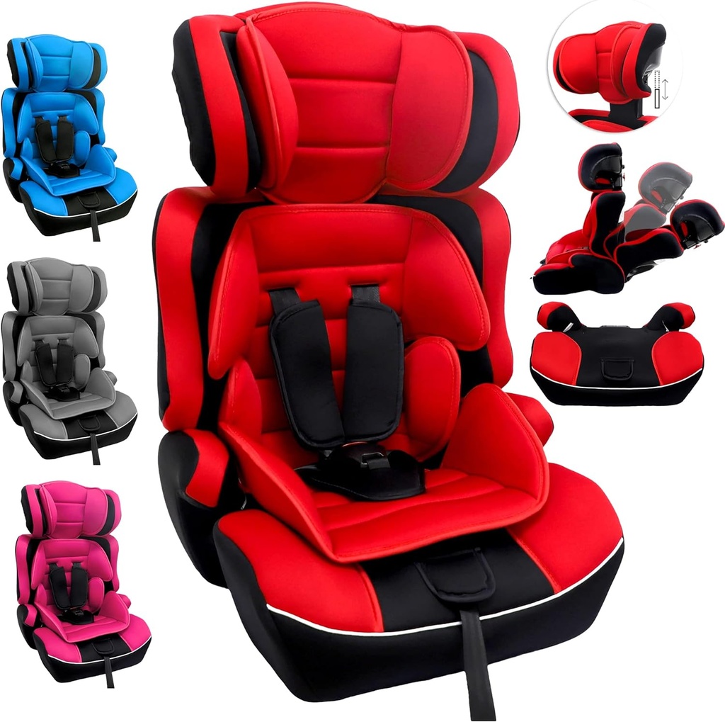 Support Rearward Facing ECE R44 / 04 Certified China Pretty Car Safety Seat for Fits for Kids 0 - 4 Years 0 - 18 Kgs Group 0 +4 - Red and Black