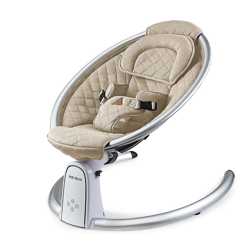 Baby swing/Hot Mom Electric Baby Bouncer with Bluetooth - Brown