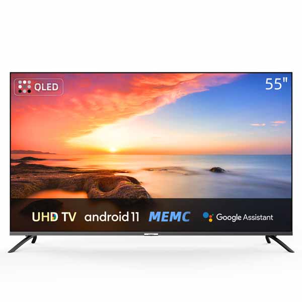 55'' CHIQ ANDROID 11 QLED 4K SMART FRAMELESS +BLUETOOTH LED TV - U55QM8V