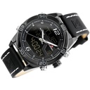 Naviforce Luxury Leather Strapped Sports Watch - Black