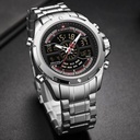 Naviforce Waterproof Stainless Steel Luxury Watch - Silver