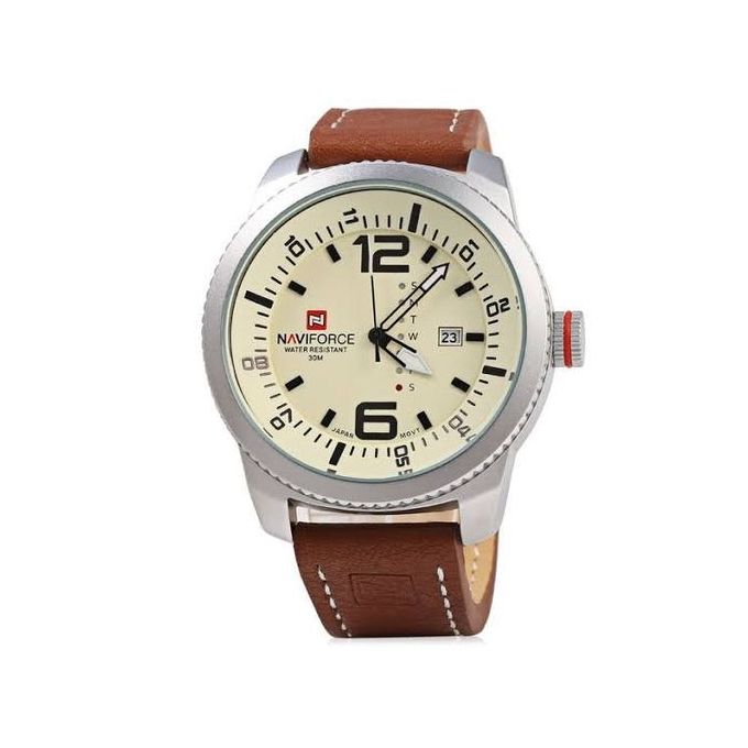 Naviforce Men's Leather Straps Watch-Brown