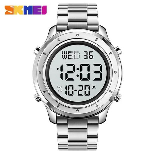 Skmei LED Digital Designer Watch - Silver