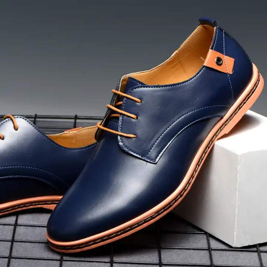 PU Leather Men Lace-up Casual Shoes