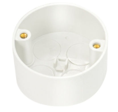 PVC Round Box Plain 20MM WHITE Tronic CP LOOP-20-WH