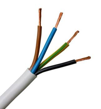 ELECTRICAL FLEXIBLE CABLE 4CX4MM - WHITE