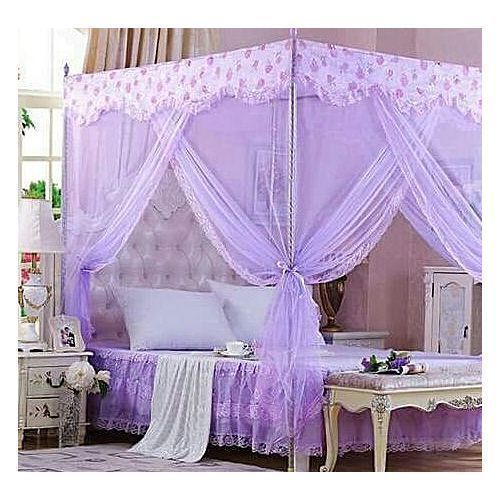 4 Stand / Pole Mosquito Net - Purple