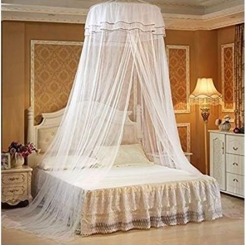 Round Hanging Mosquito Net - White