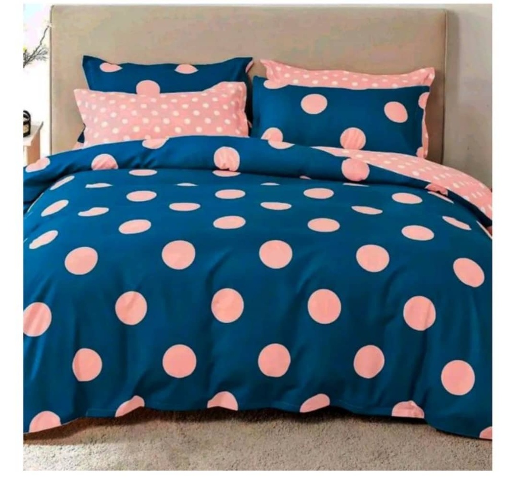 5x6 Duvet Set With 1 Bedsheet, 2 Pillow Cases - Blue And White - 5*6