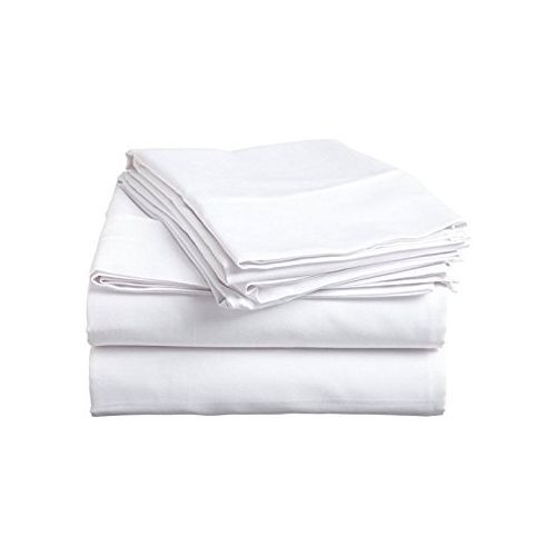 5*6 Cotton Bedsheets with 2 Pillow cases -White