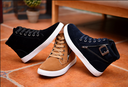 Men Classic Zipper And Buckle High Top Shoes