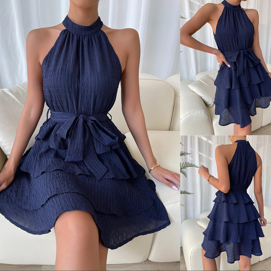 Sleeveless Ruffle Women Dress