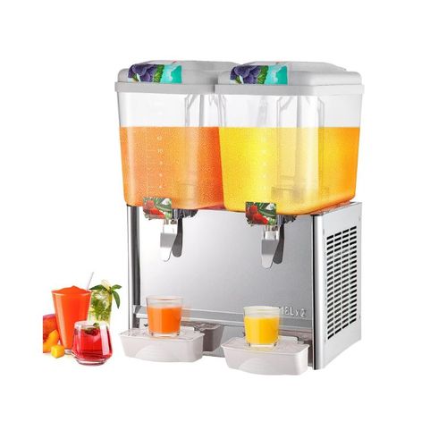 Pixel Double Tank 2 Taps Juice Dispenser - Silver