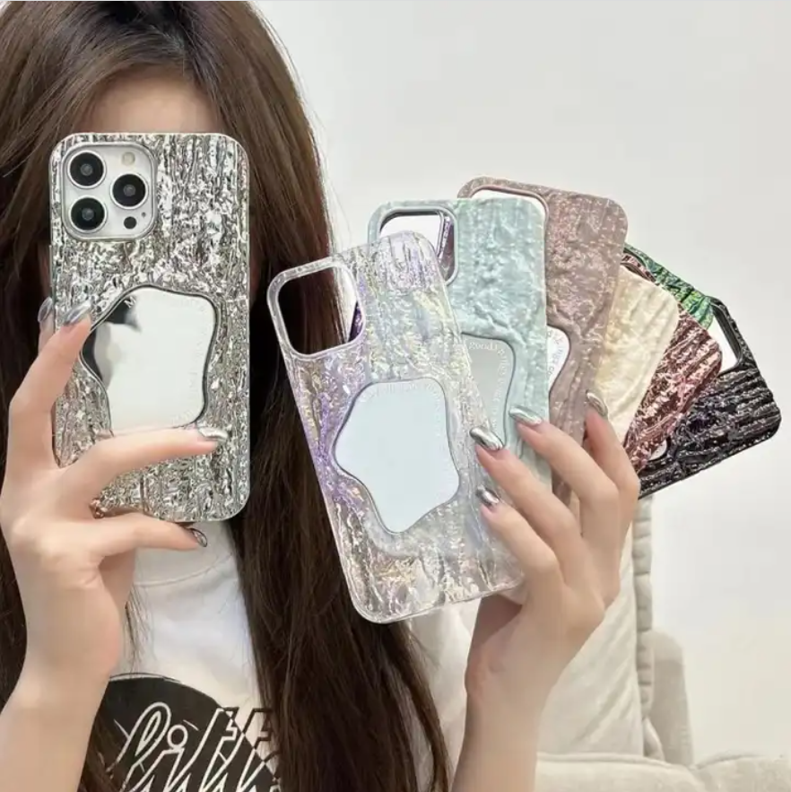 Protective phone case For iPhone 12 Pro Embossed Rock Texture Mirror TPU Phone Case