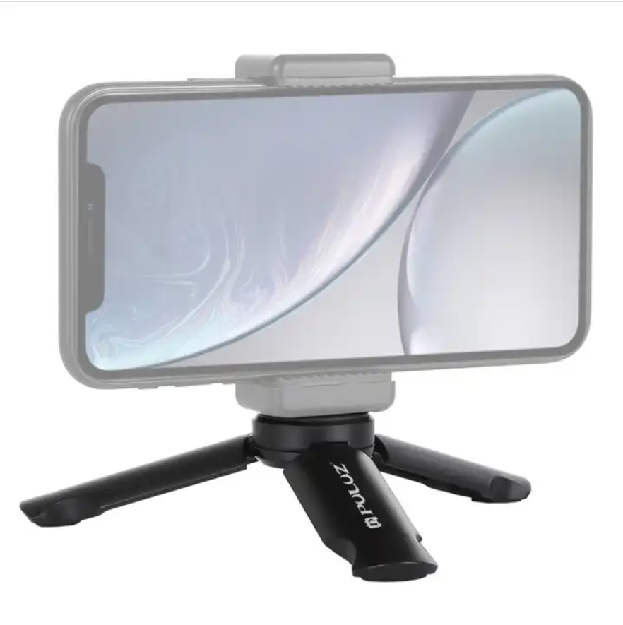 Tablet Mobile Phone Stand With Study Tripod base PULUZ Portable Folding Plastic Tripod for Cell Phones