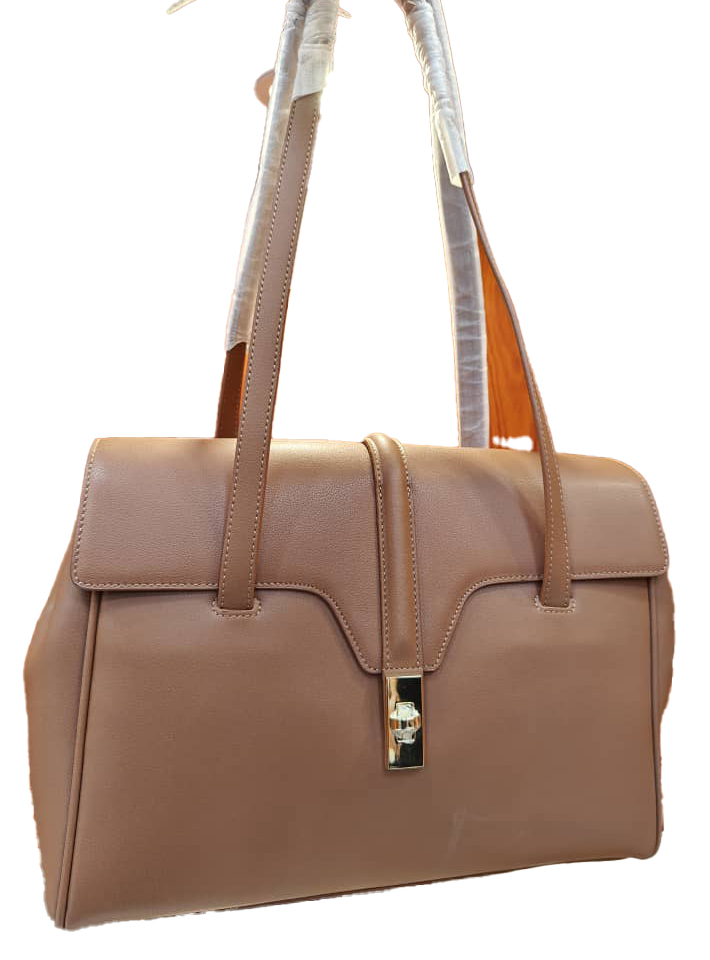 Ladies Leather Hand Bag - Brown