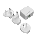 LDNIO Original 12W Output Power Foldable US/UK/EU/AU Plug dual USB Wall USB Charger travel Phone Adapter With USB Cable