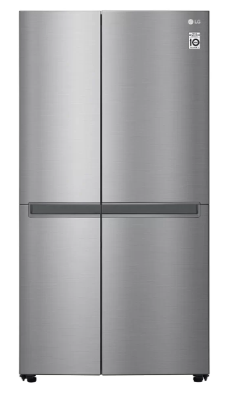 LG Fridge 649 Litres, Side by Side, Smart Inverter Compressor, Shiny Steel, Hygeine Fresh Water Dispenser with UV Protection