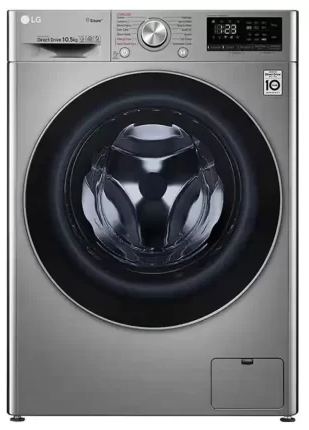 LG 10.5kg Vivace Front Load Washing Machine - Silver