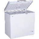 Solstar Chest Freezer 197 Litres With Sliding Glass Door Led Lighting CFC Free 2 Baskets Lock & Key Grip Handle - Silver