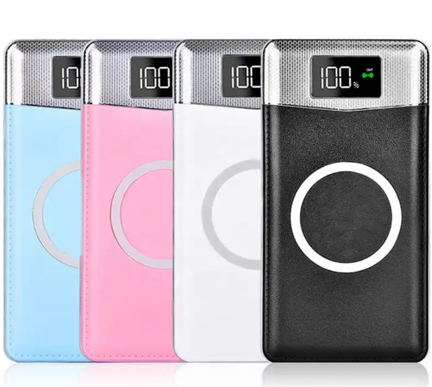 Wireless Power Bank 10000mah , led light battery charger power bank portable charger power bank