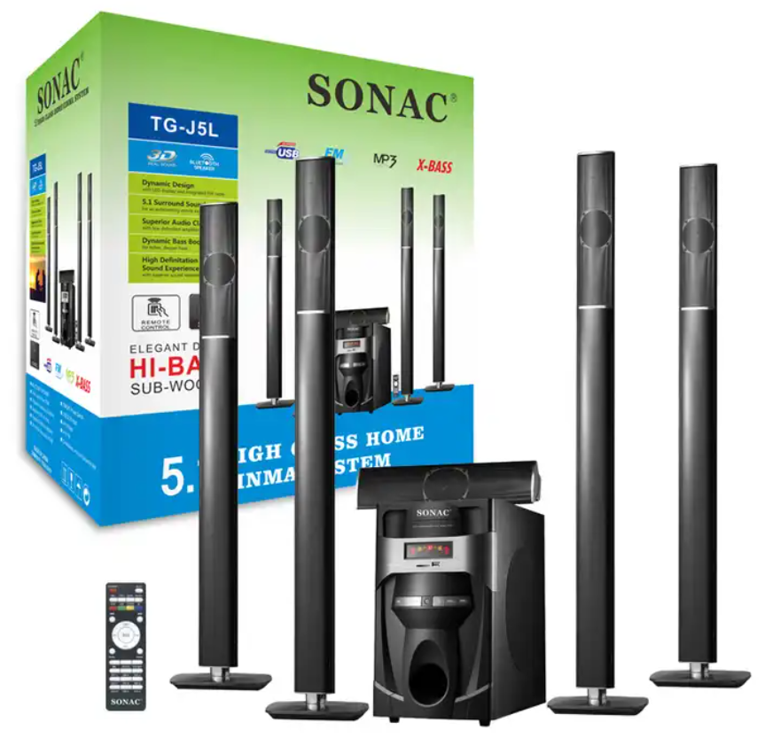 SONAC TG-J5L , HI-BASS sub-woofer home Theatre 5.1 system speaker