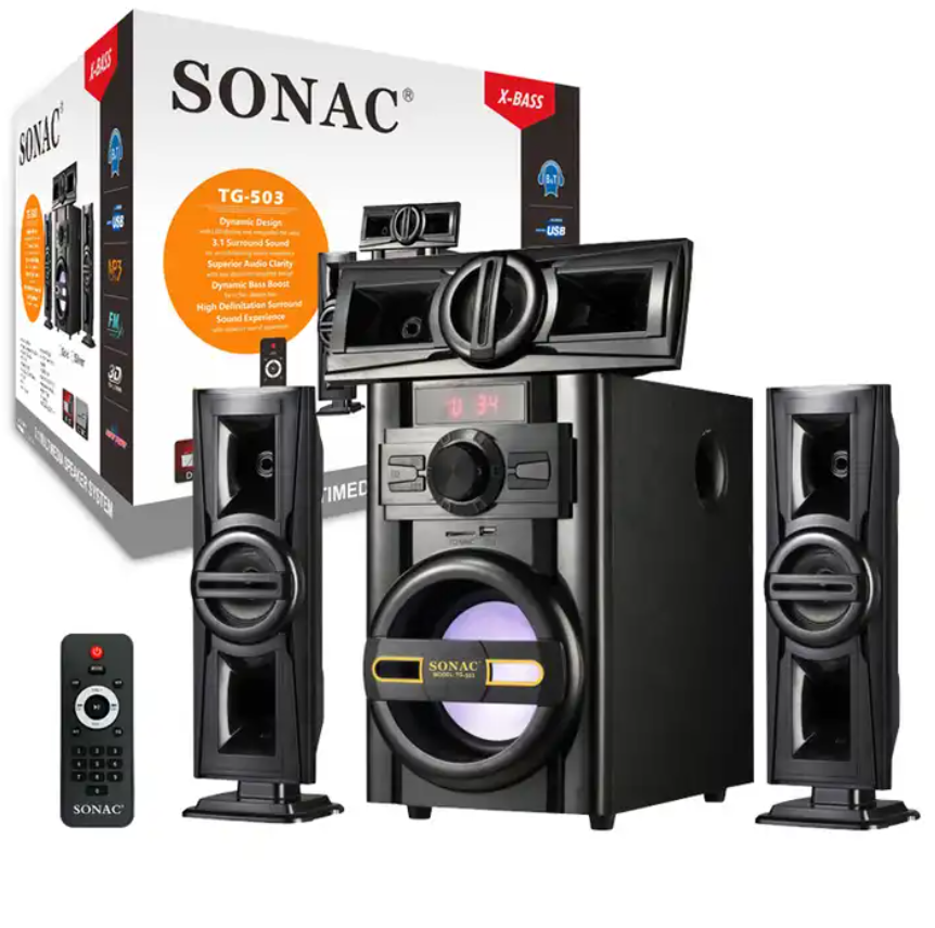 SONAC TG-503 3.1 Speaker Amplifier stereo cabinet subwoofer Home Theatre Speaker Sound System Speaker