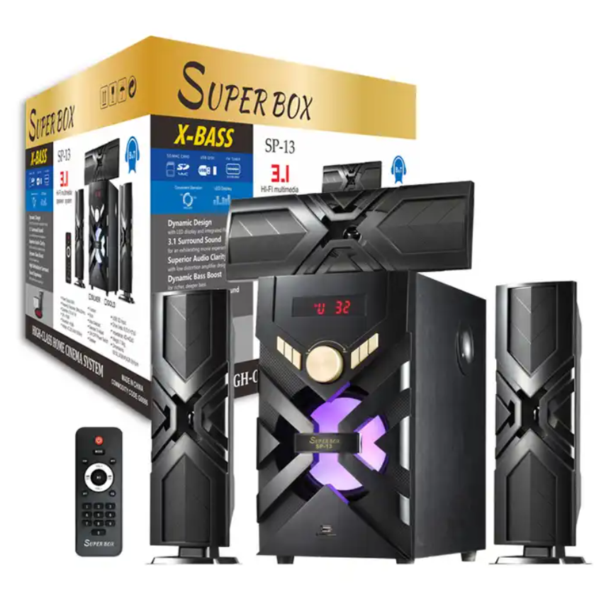 SUPER BOX SP-13 Loudspeaker Professional Lights Active Speakers Light Sound With 2.1 Speaker BT