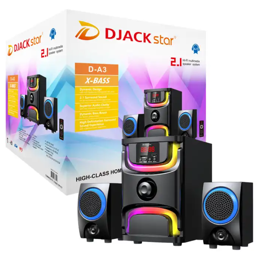 DJACK STAR D-A13 Amplifier Dynamic Bass Boost 2.1 DJ home woofer Surround Sound HI-FI Multimedia Speaker System