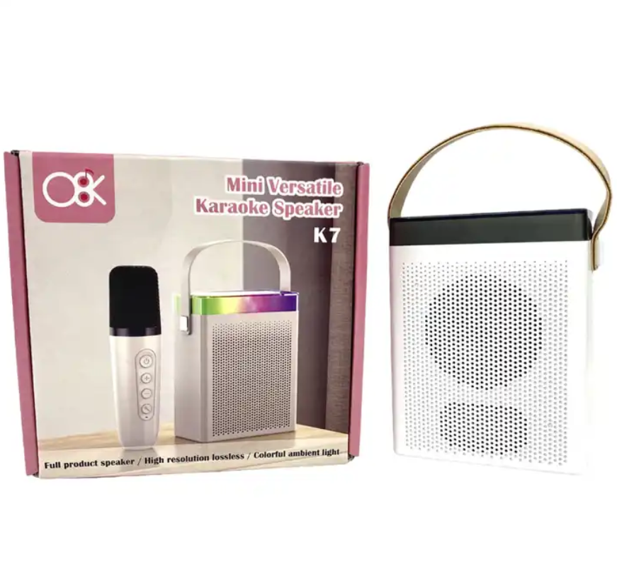 K7 Mini Portable Microphone , Audio mini speaker home singing karaoke family wireless Bluetooth , Outdoor Portable mini speaker