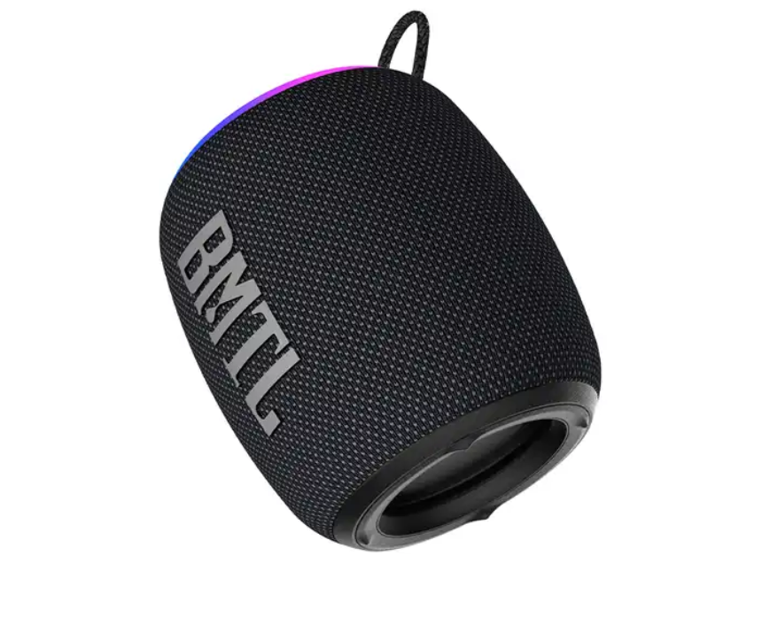 BMTL Mini 15w Ipx7 waterproof with led light speaker 360-Degree Surround Deep Bass fabric speaker